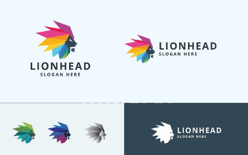 lion head pro vector logo original