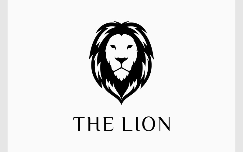 lion head silhouette logo original