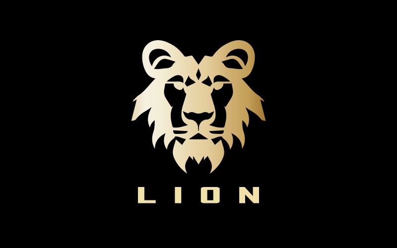 lion logo design template v original