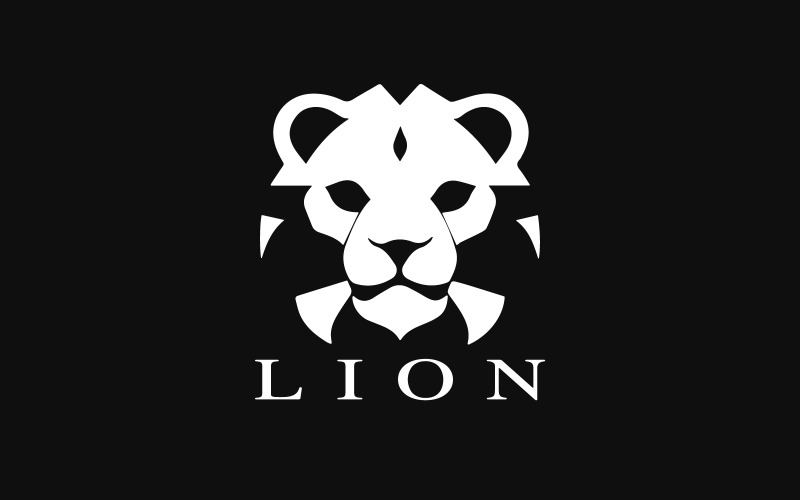 lion logo design template v original