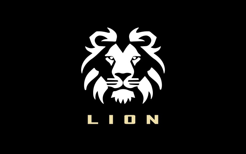 lion logo design template v original