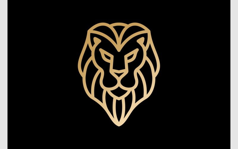 lion majestic luxury gold logo original