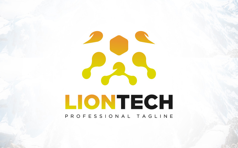 lion power technology logo design original