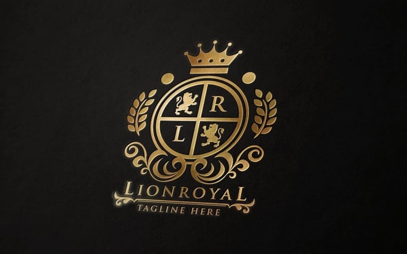 lion royal pro logo template original