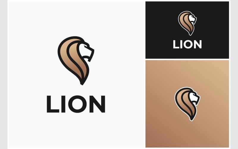 lion wildlife head luxury logo original