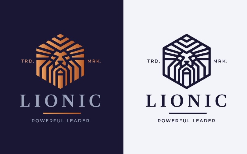 lionic lion head professional logo original