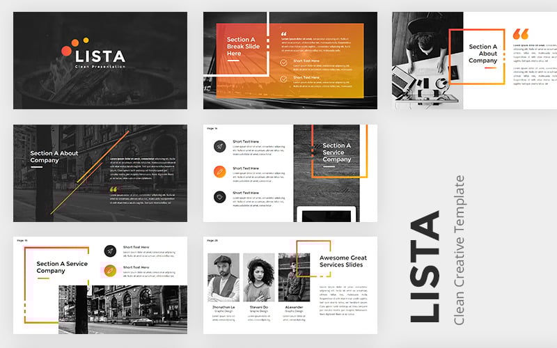 lista clean creative powerpoint powerpoint template original