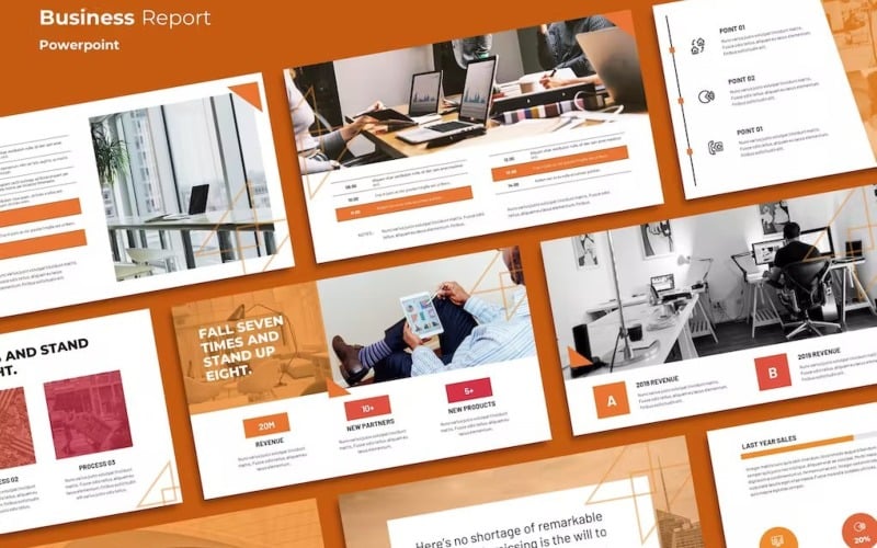 listig business report powerpoint original