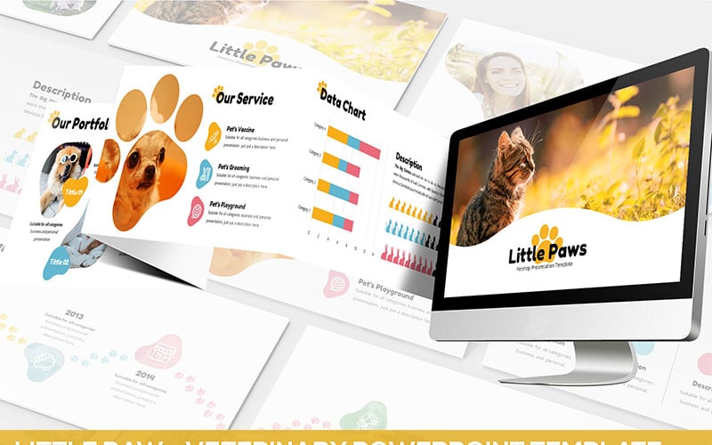 little paw veterinary powerpoint template original