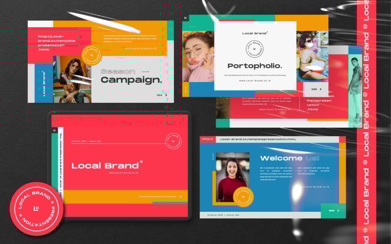 local brand presentation powerpoint template original