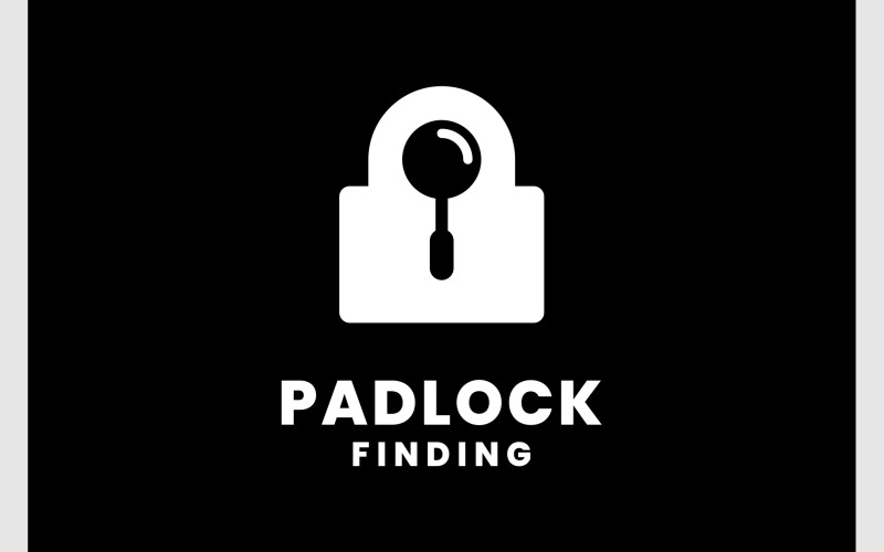 lock padlock magnifying glass logo original