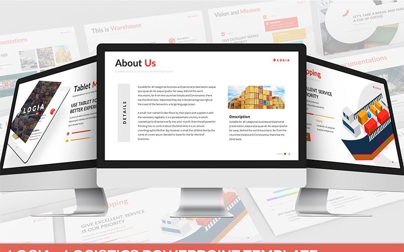 logia logistics powerpoint template original