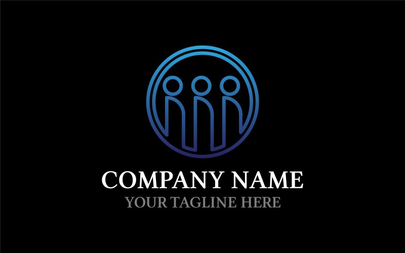 loginea marching people vector logo template original