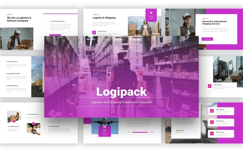 logipack presentation powerpoint template original