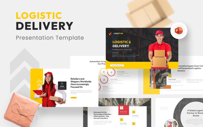 logistar logistic and delivery powerpoint template original