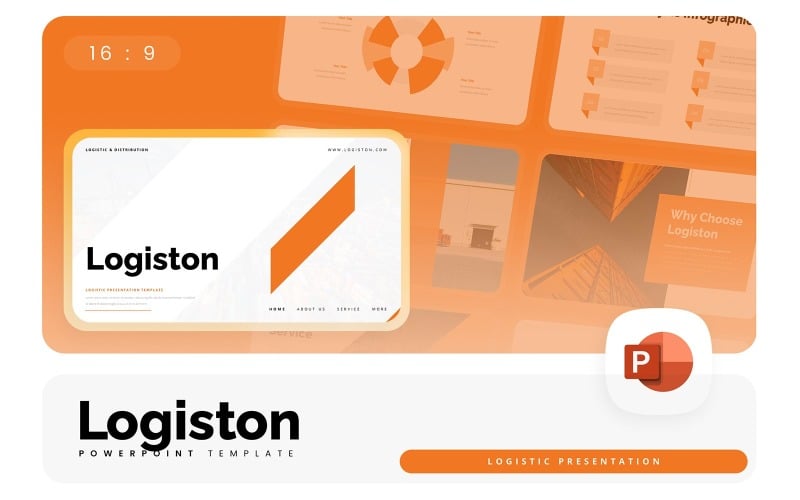 logiston logistic powerpoint template original