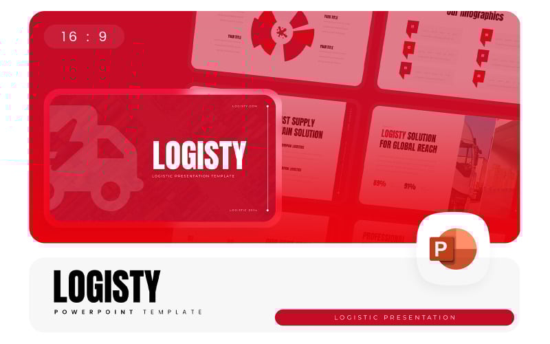logisty logistic powerpoint template original