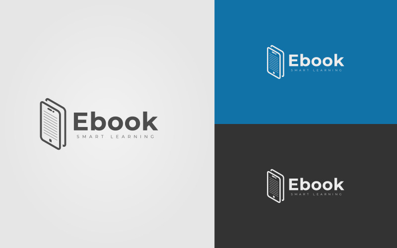 logo design concept for ebook online education e learning minimal education logo template original