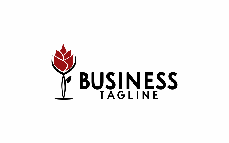 logo wine flower template original