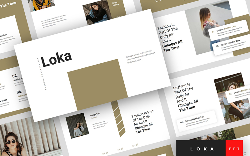 loka fashion presentation powerpoint template original