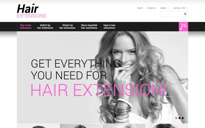 long hair prestashop theme original
