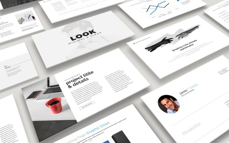 look minimal powerpoint template original