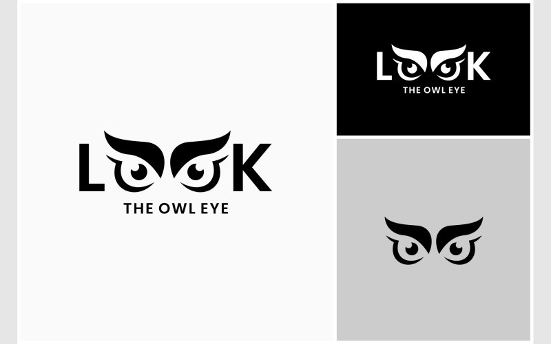 look owl eye wordmark logo original