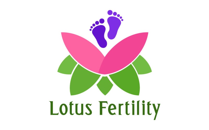 lotus fertility logo template original