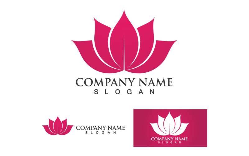 lotus flower beauty logo template design v original