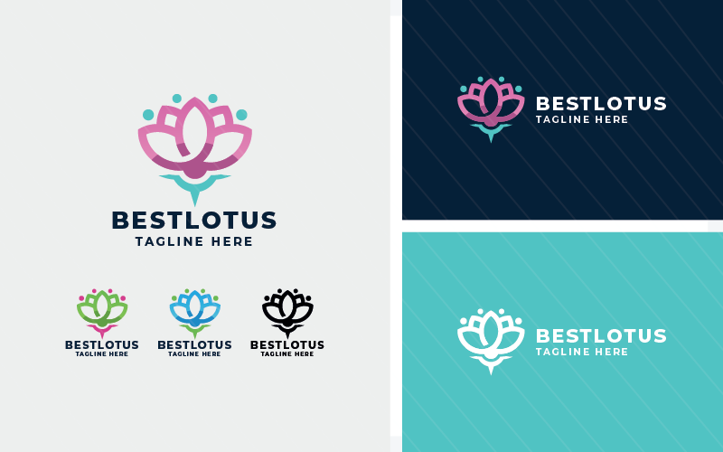 lotus flower vector logo template original