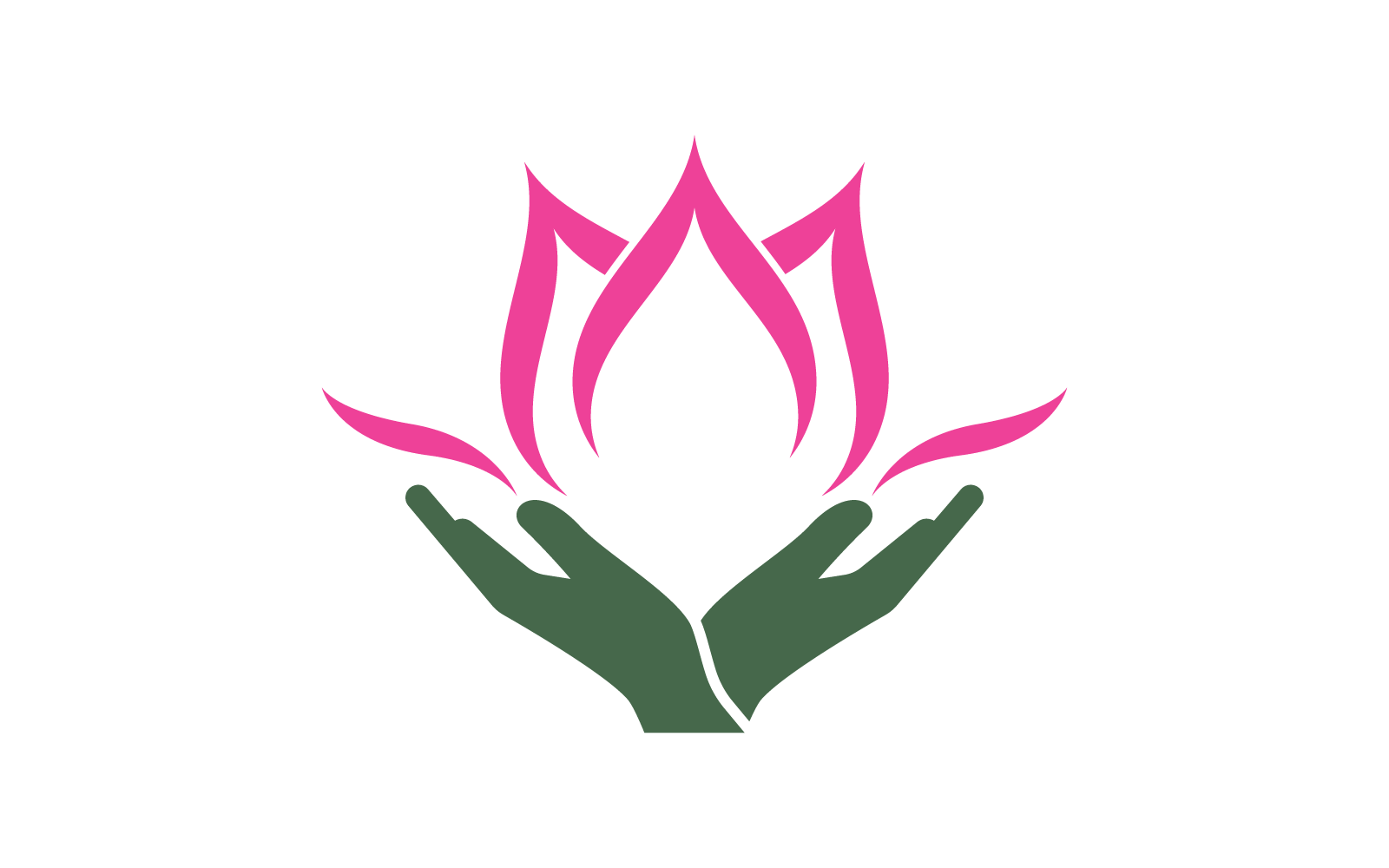 lotus flowers illustration logo vector flat design template original