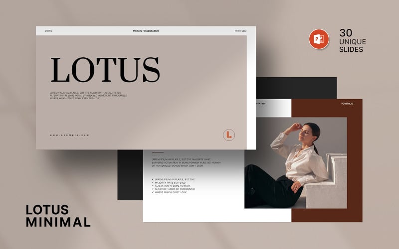 lotus minimal powerpoint presentation original