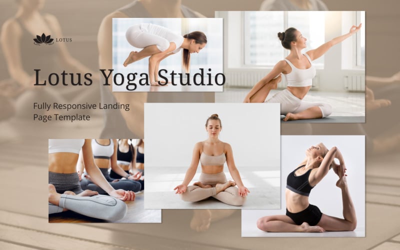 lotus yoga studio landing page template original