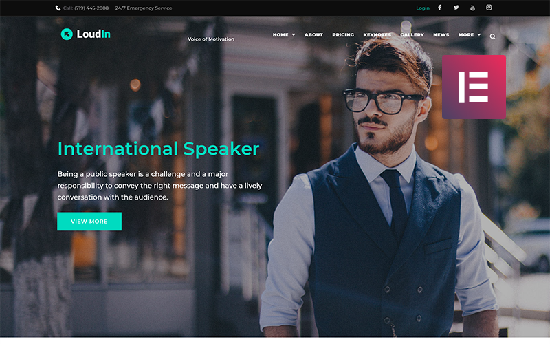 loudin public speaking wordpress elementor theme original