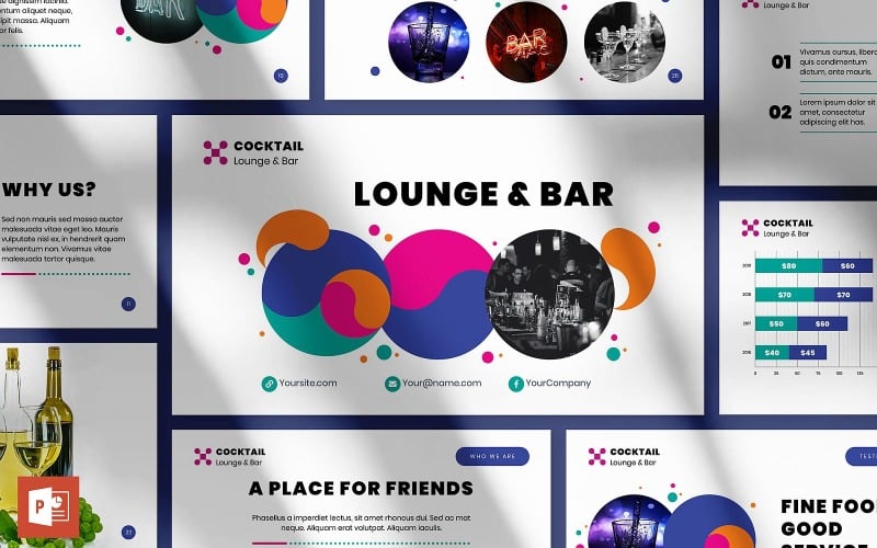 lounge bar presentation powerpoint template original