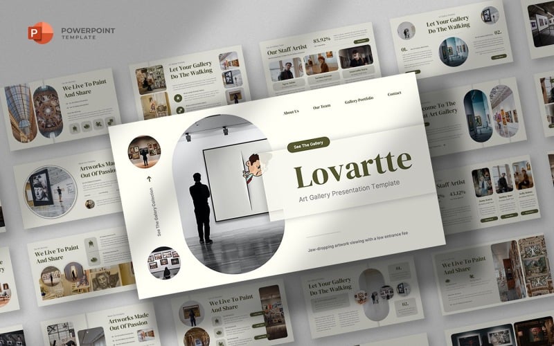 lovartte art gallery powerpoint template original
