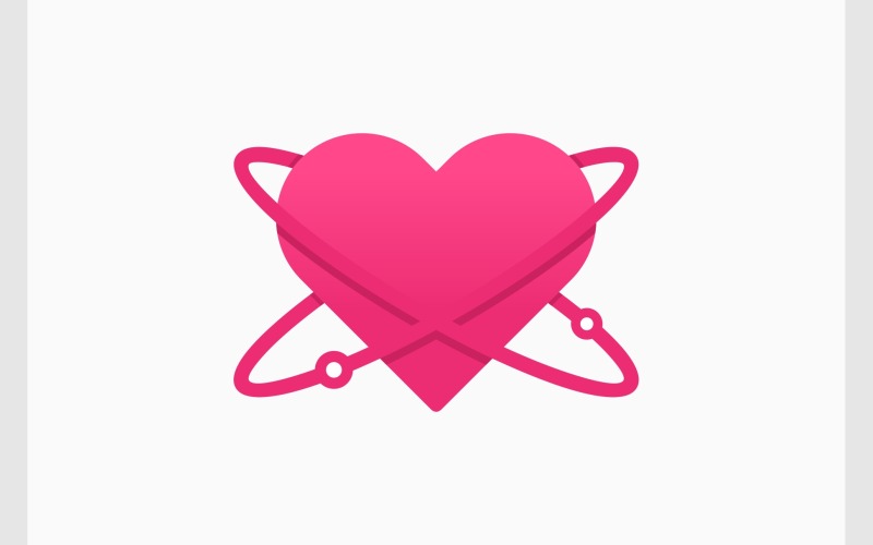 love heart atom science logo original