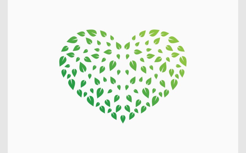 love heart leaf green logo original