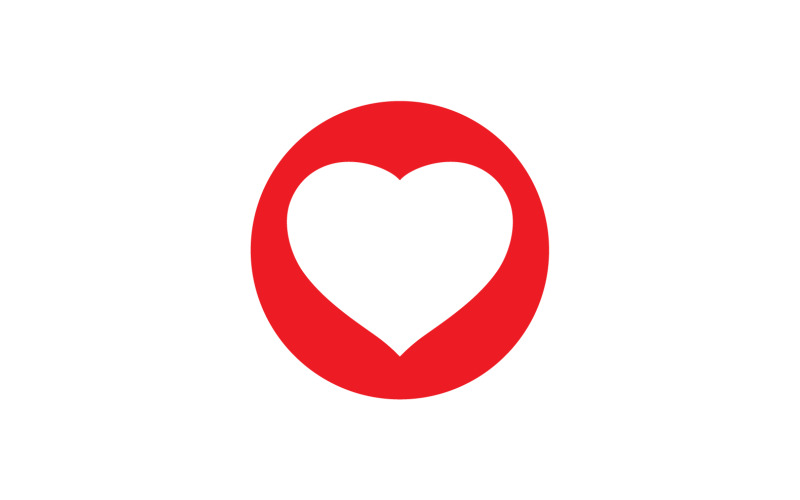 love heart logo icon template vector v original