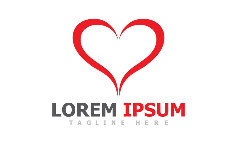 love heart logo vector icon v original
