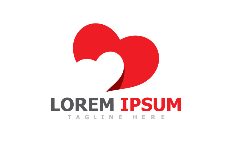 love heart logo vector icon v original