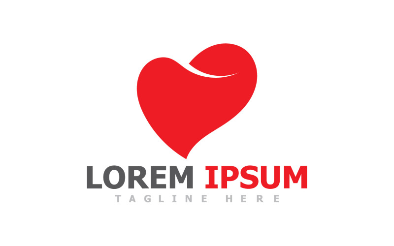 love heart logo vector icon v original