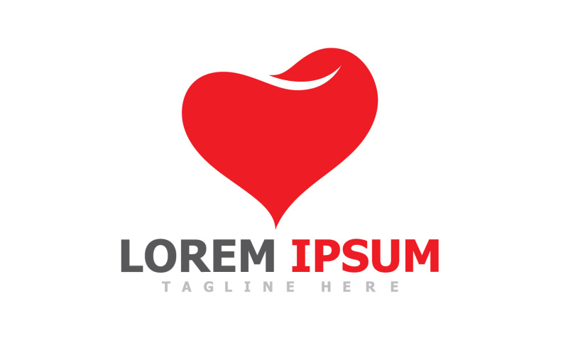 love heart logo vector icon v original