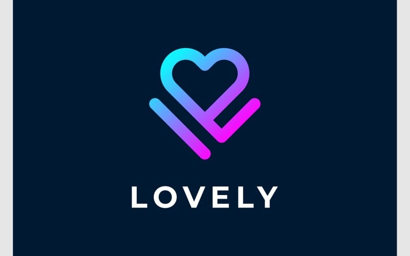 love heart simple modern logo original