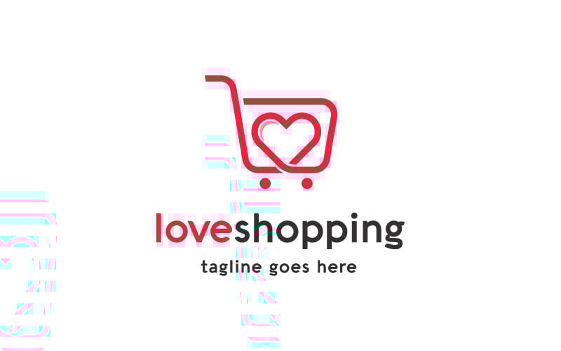 love shopping logo template original