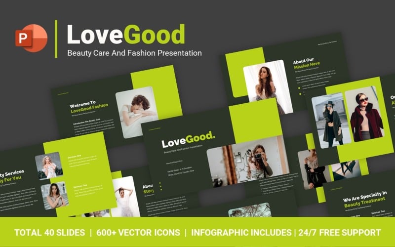 lovegood beauty care and fashion powerpoint template original