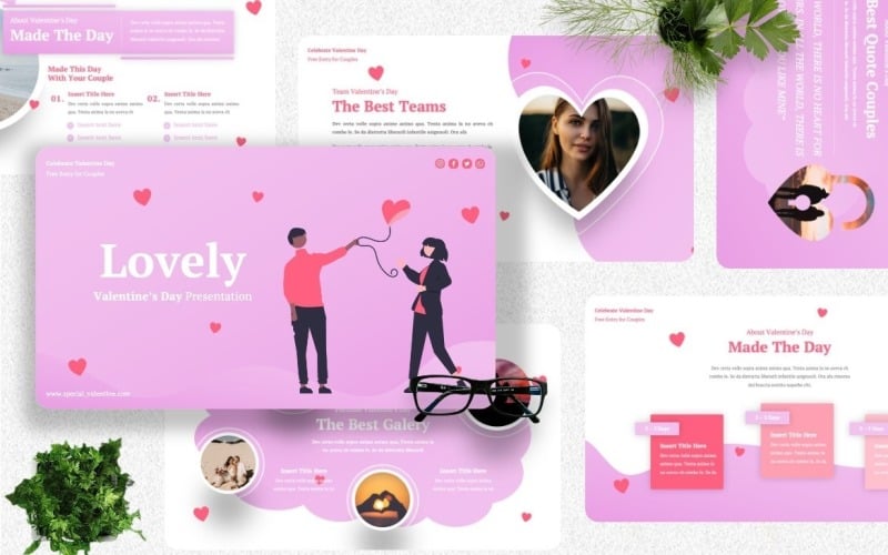 lovely valentine day powerpoint template original