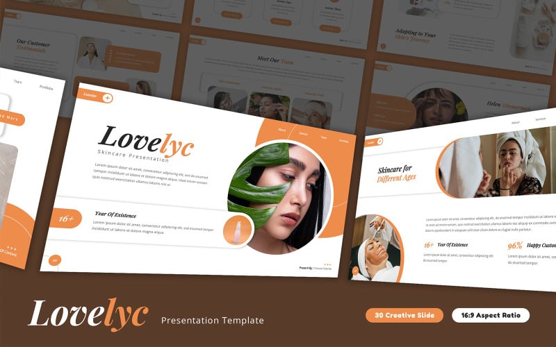 lovelyc skincare powerpoint template original