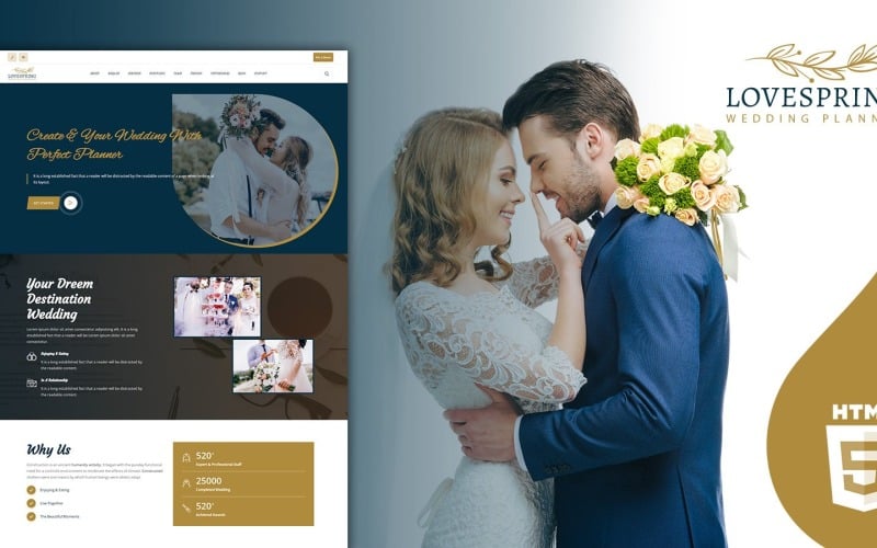 lovespring wedding planner landing page template original