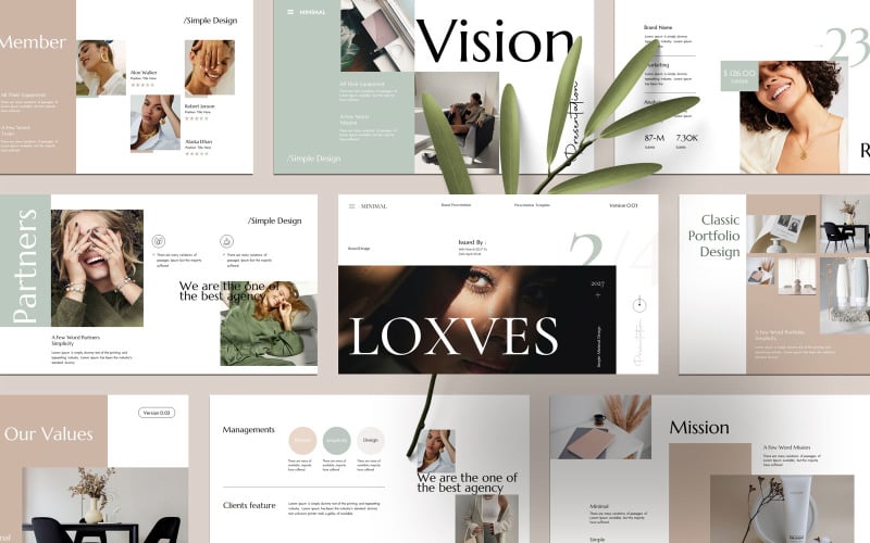 loxves minimal presentation template original